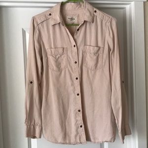 Pink button down shirt